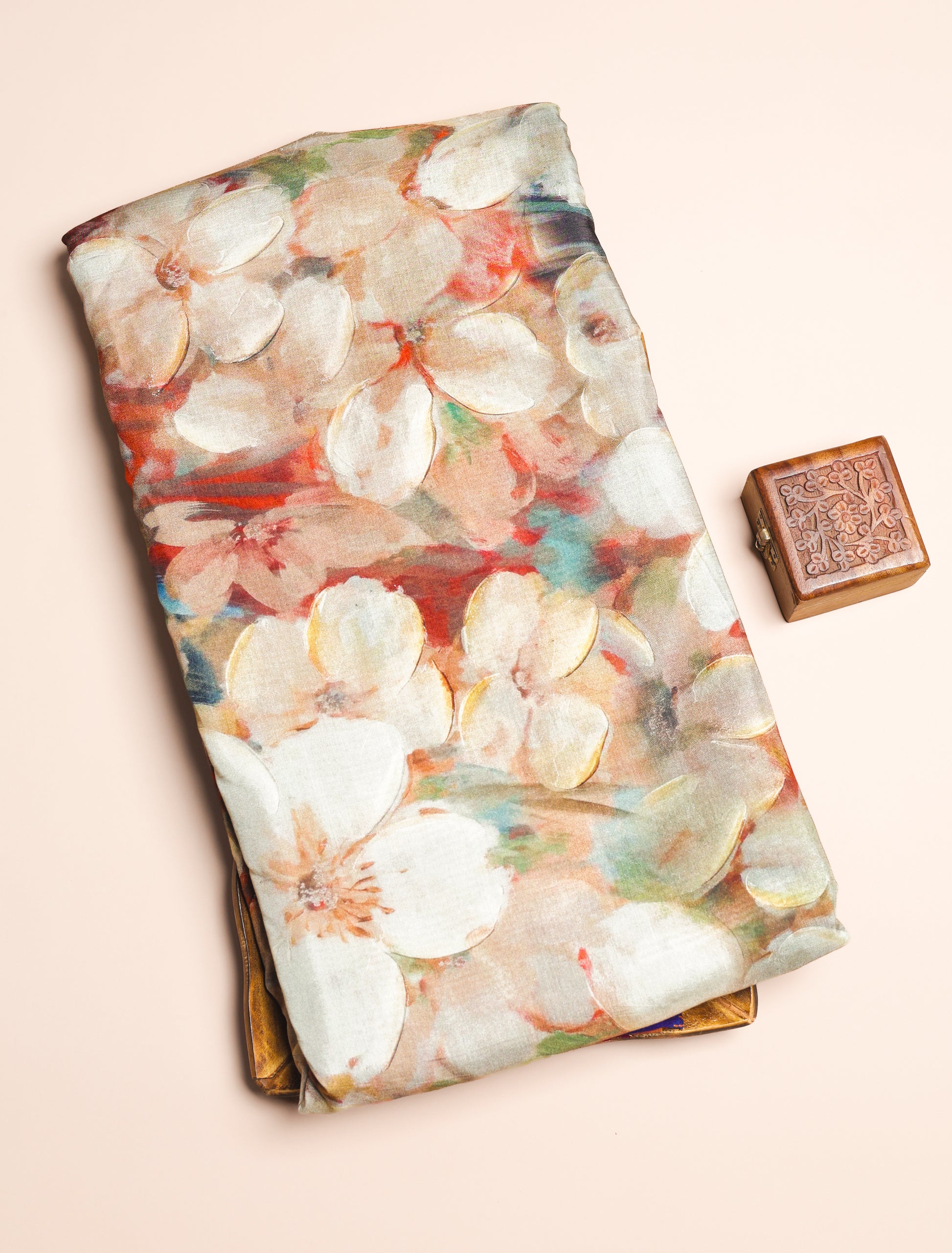 PURE BEMBERG COTTON SILK PRINTED FABRIC