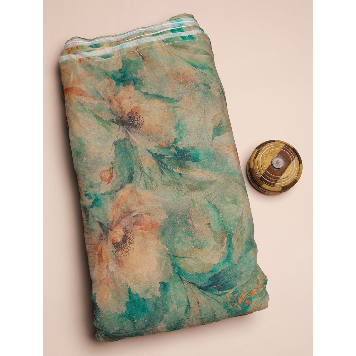 BEMBERG CHIFFON PRINTED FABRIC - PRE-CUT 4 MTRS PIECE