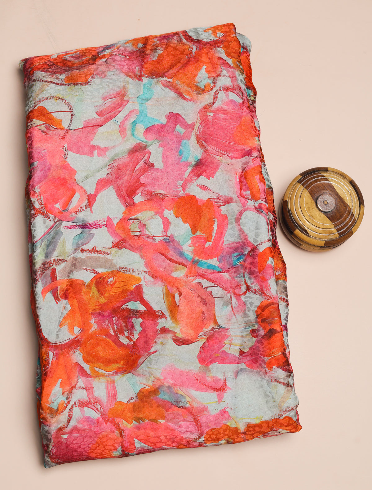 BEMBERG CHIFFON PRINTED FABRIC - PRE-CUT 4 MTRS PIECE