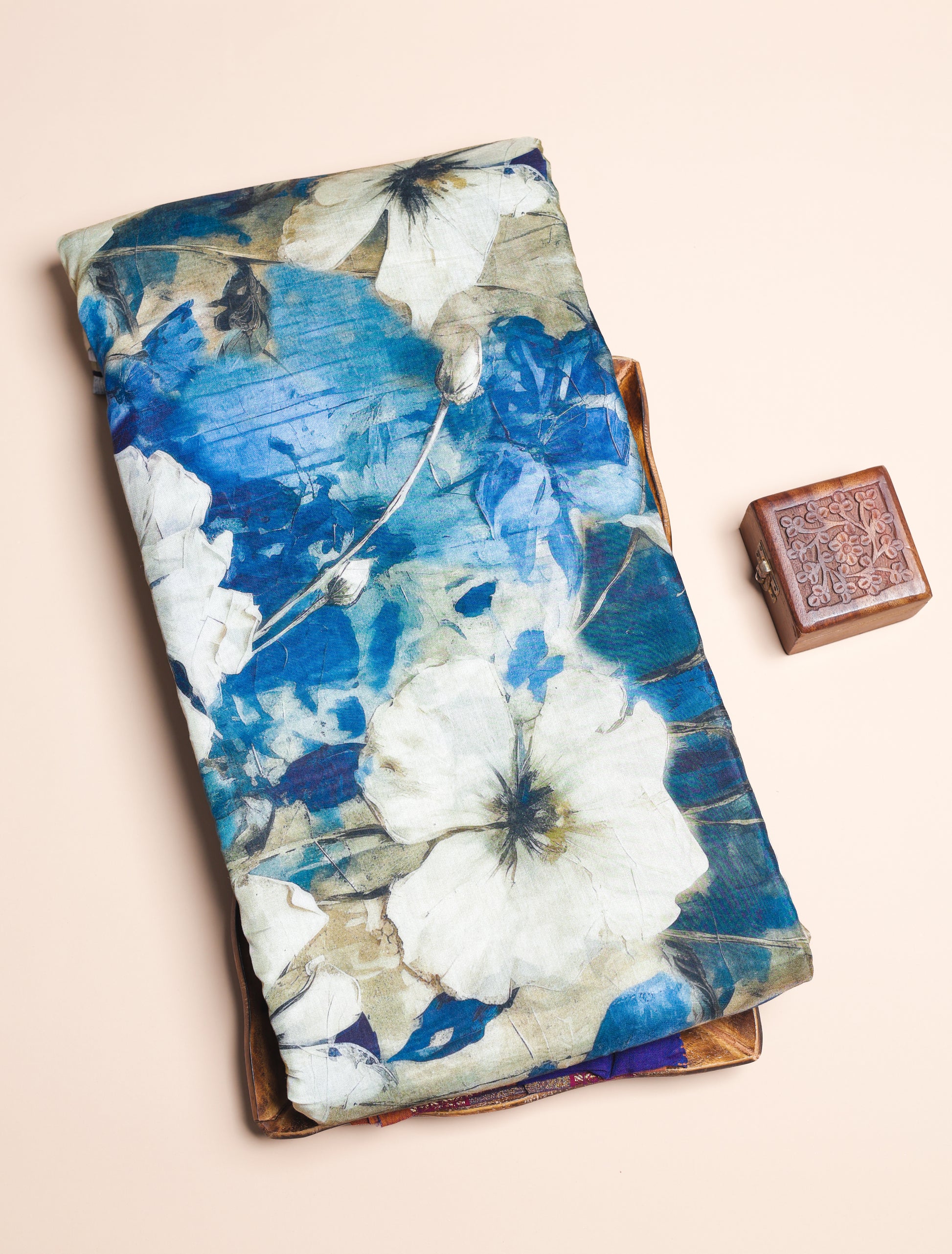 PURE BEMBERG COTTON SILK PRINTED FABRIC