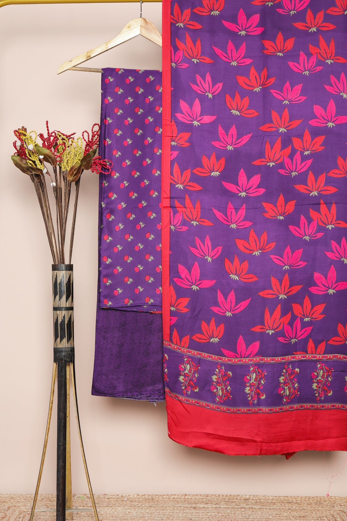 MODAL SILK PRINTED SUIT SET
