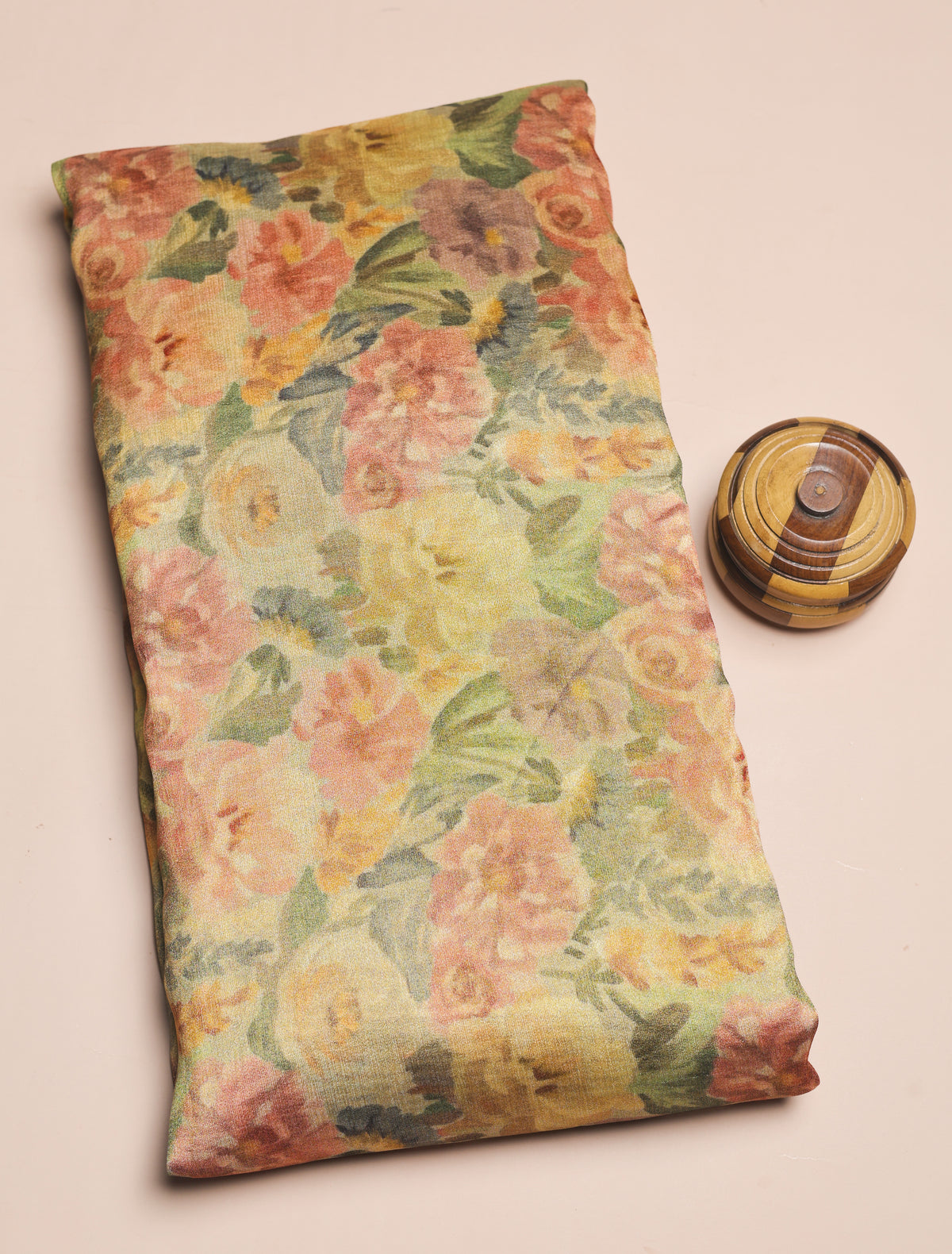 BEMBERG TISSUE SILK PRINTED FABRIC - PRE-CUT 4 MTRS PIECE