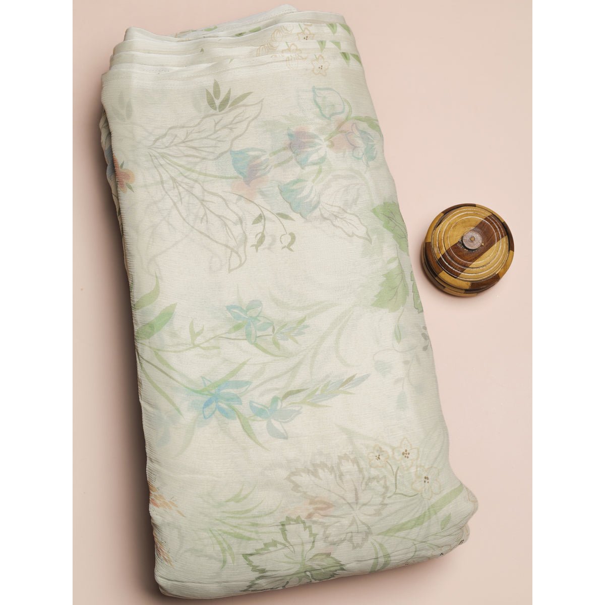 BEMBERG CHIFFON PRINTED FABRIC - PRE-CUT 4 MTRS PIECE