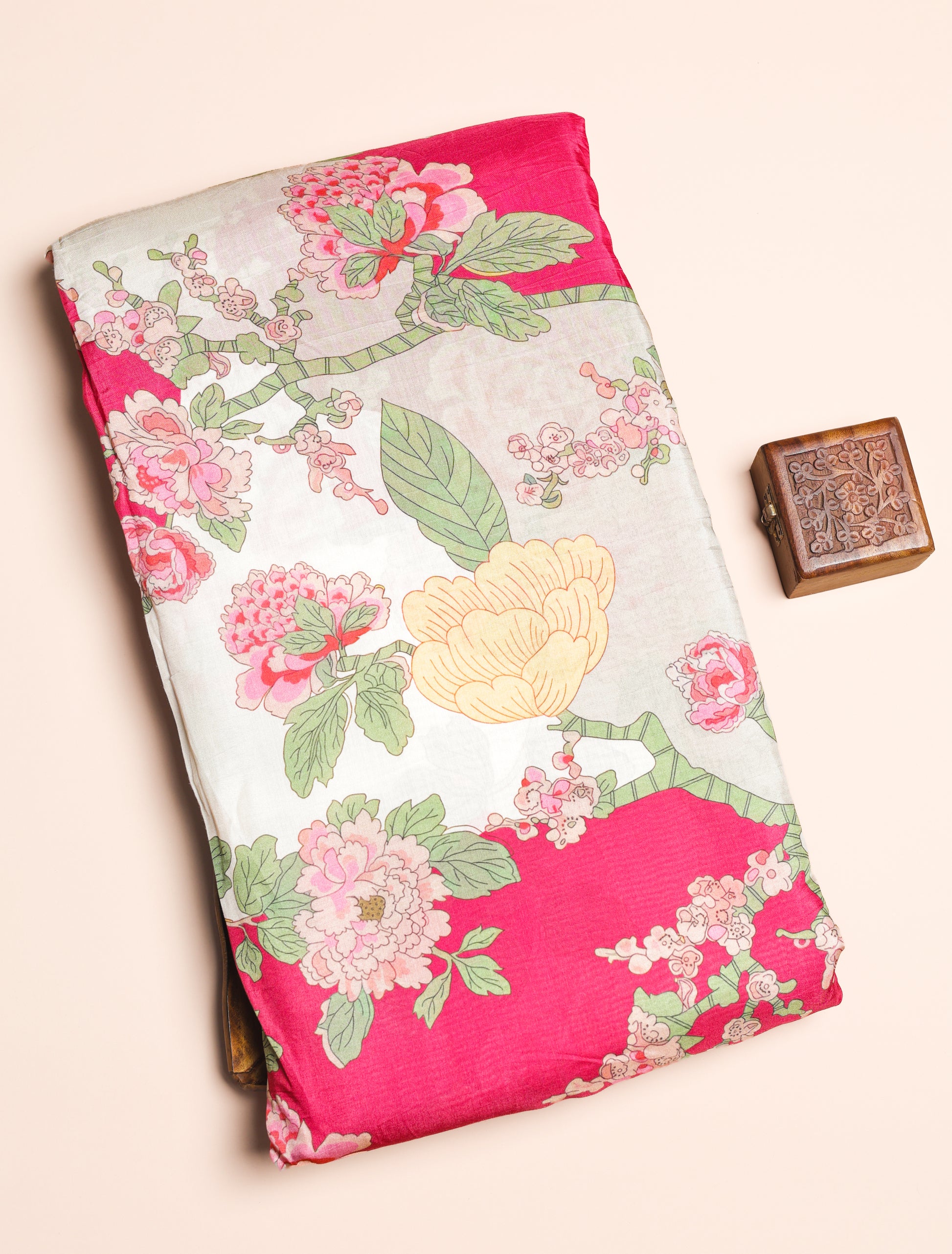 PURE BEMBERG COTTON SILK PRINTED FABRIC