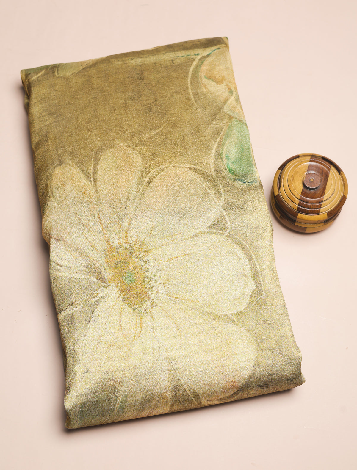 BEMBERG TISSUE SILK PRINTED FABRIC - PRE-CUT 4 MTRS PIECE
