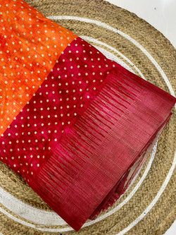 Temple border tussar fabric