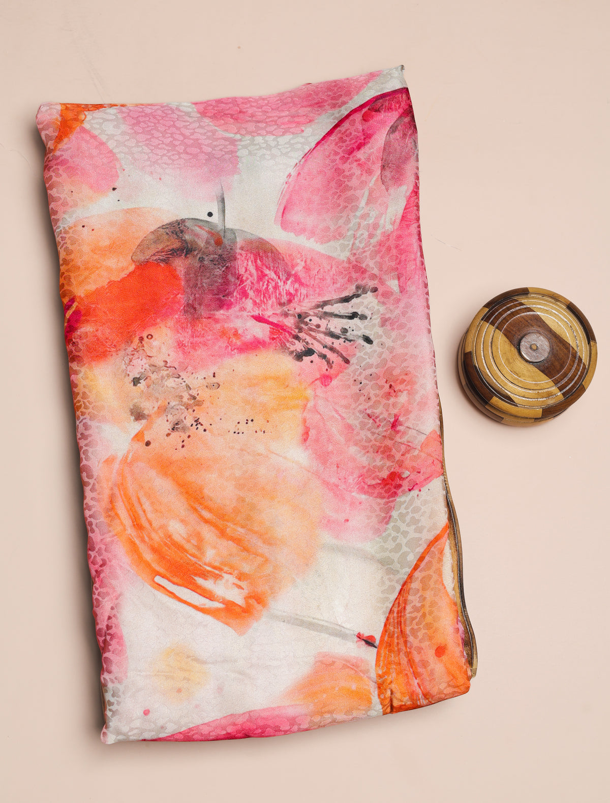 BEMBERG CHIFFON PRINTED FABRIC - PRE-CUT 4 MTRS PIECE