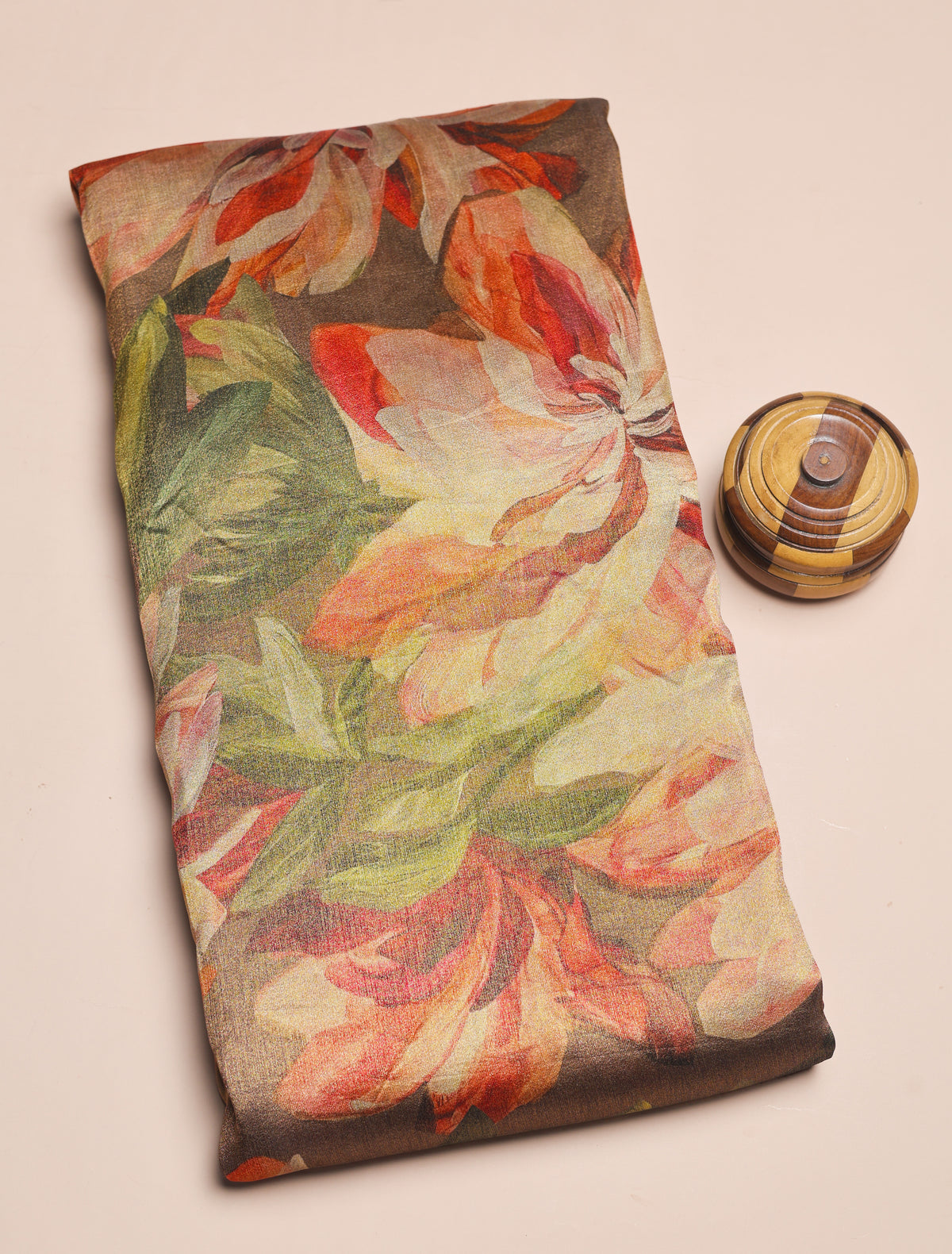BEMBERG TISSUE SILK PRINTED FABRIC - PRE-CUT 4 MTRS PIECE