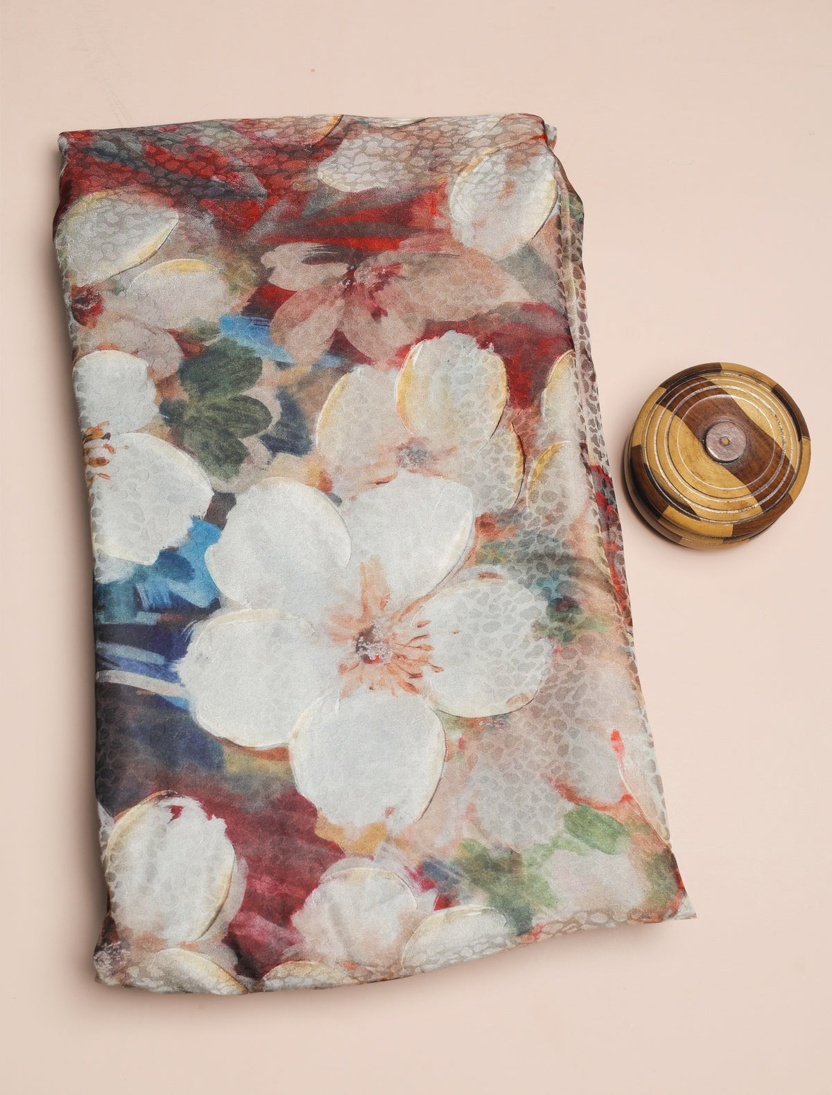 BEMBERG CHIFFON PRINTED FABRIC - PRE-CUT 4 MTRS PIECE