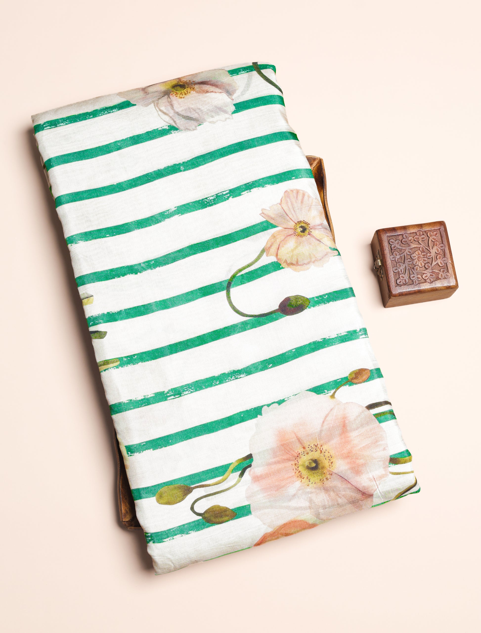 PURE BEMBERG COTTON SILK PRINTED FABRIC