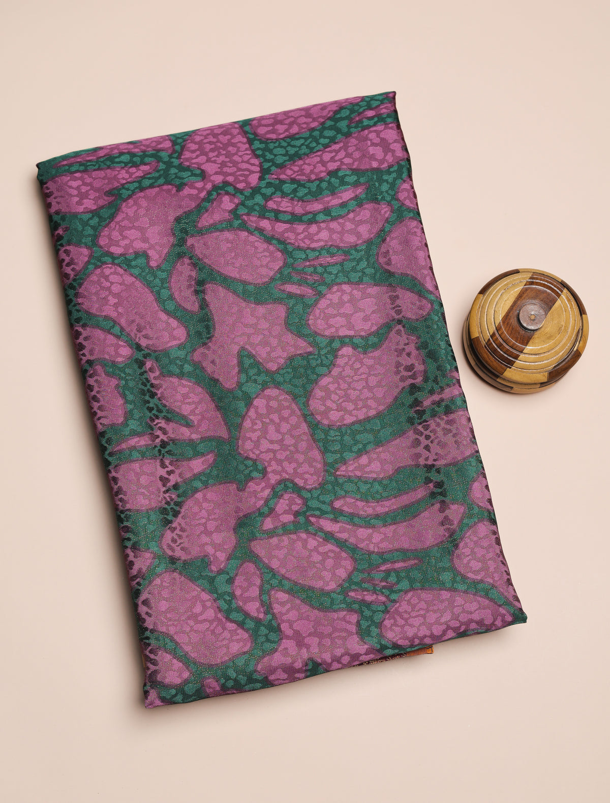 PURE CREPE SILK SELF DESIGN FABRIC - PRE-CUT 4 MTRS PIECE