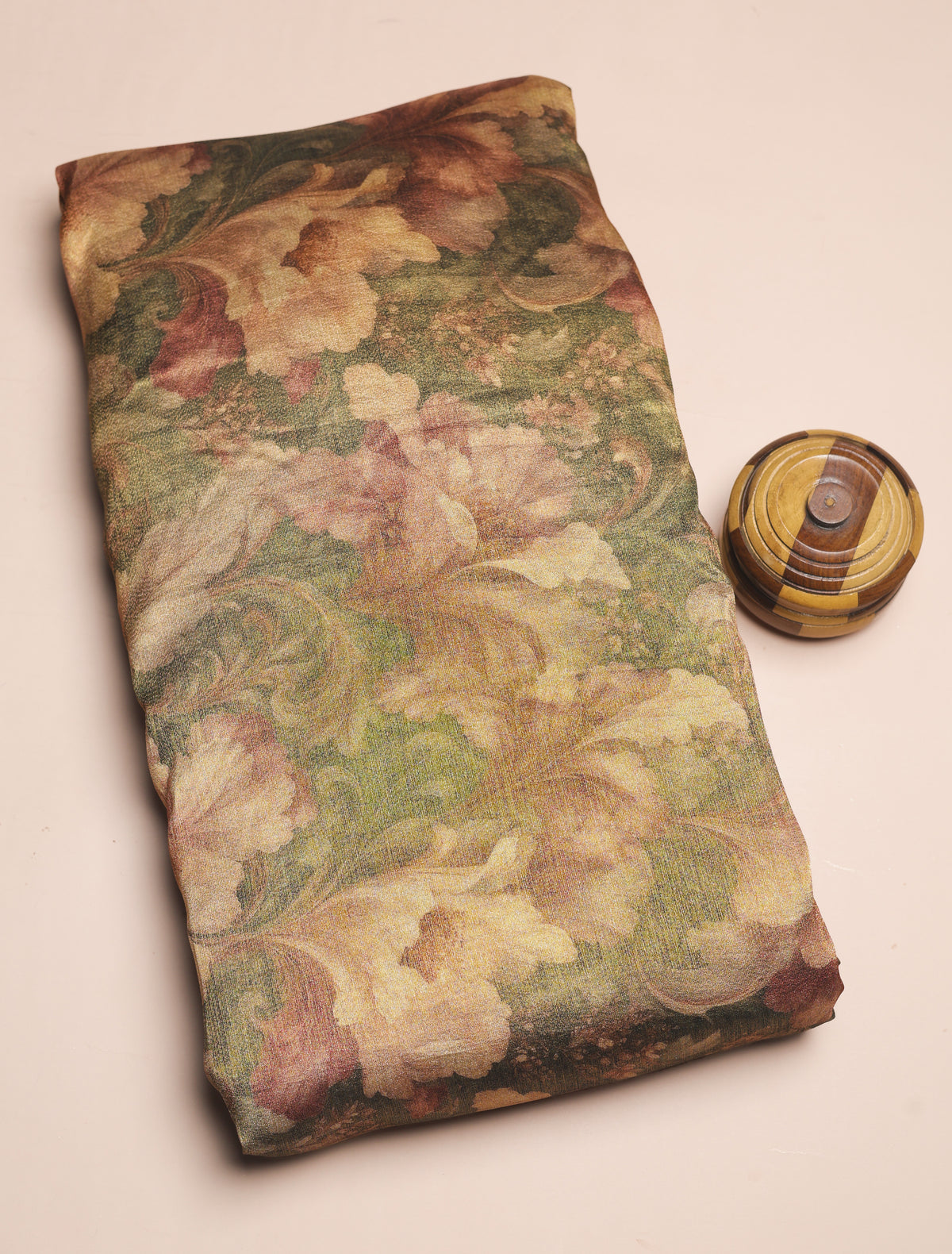 BEMBERG TISSUE SILK PRINTED FABRIC - PRE-CUT 4 MTRS PIECE