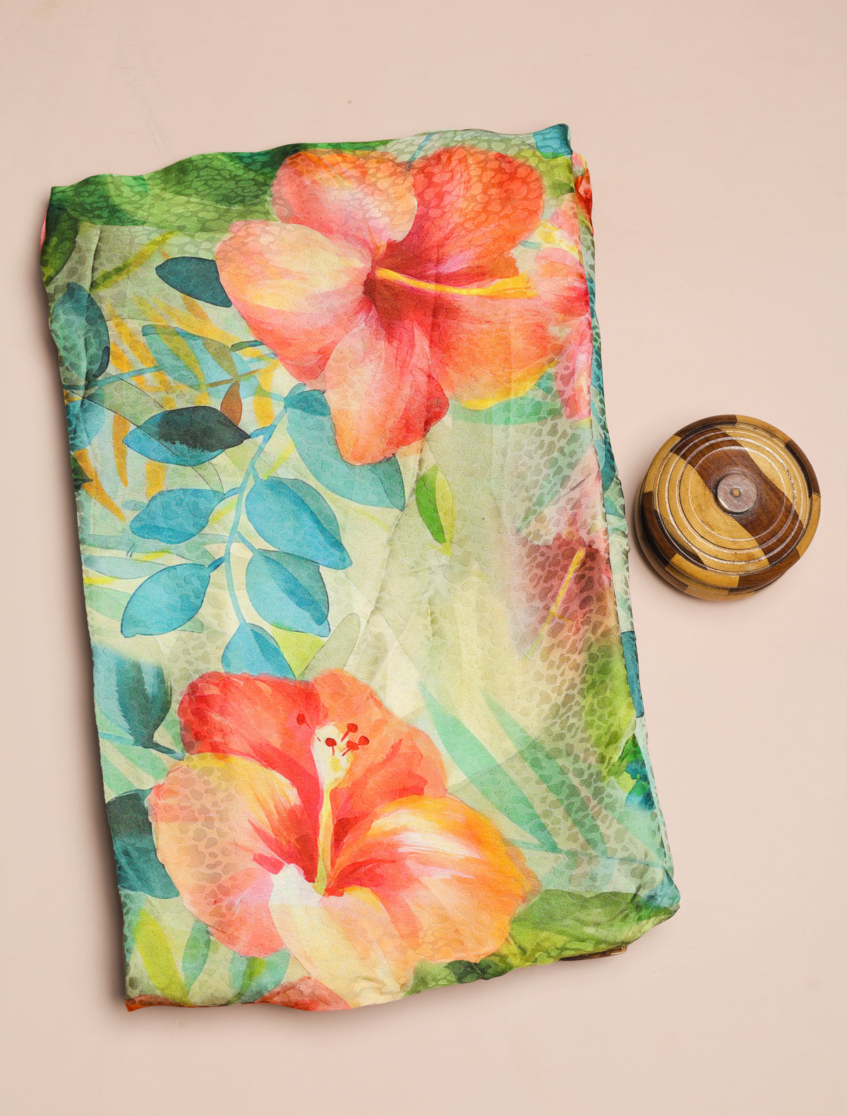 BEMBERG CHIFFON PRINTED FABRIC - PRE-CUT 4 MTRS PIECE