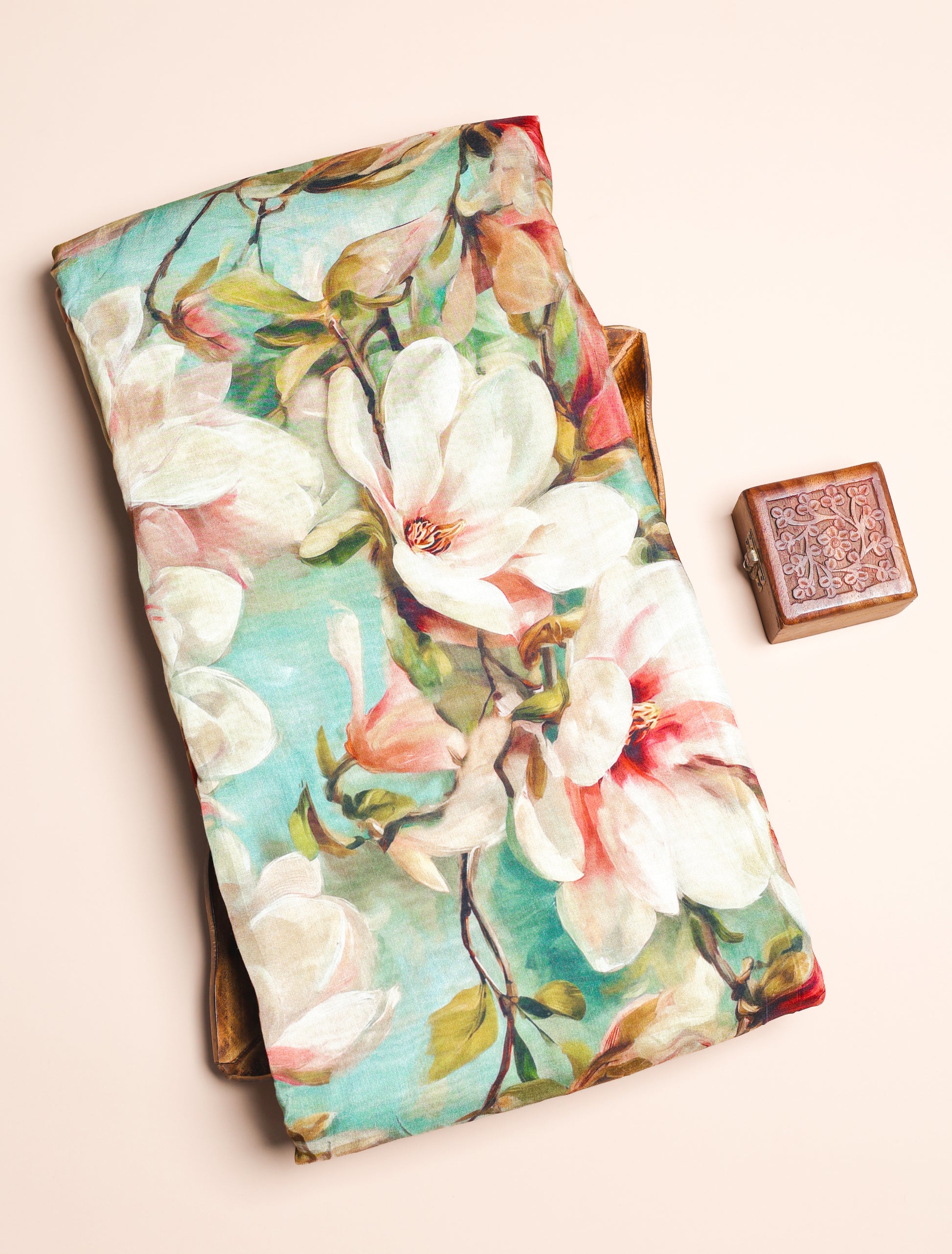 PURE BEMBERG COTTON SILK PRINTED FABRIC