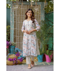 COTTON LINEN KURTI
