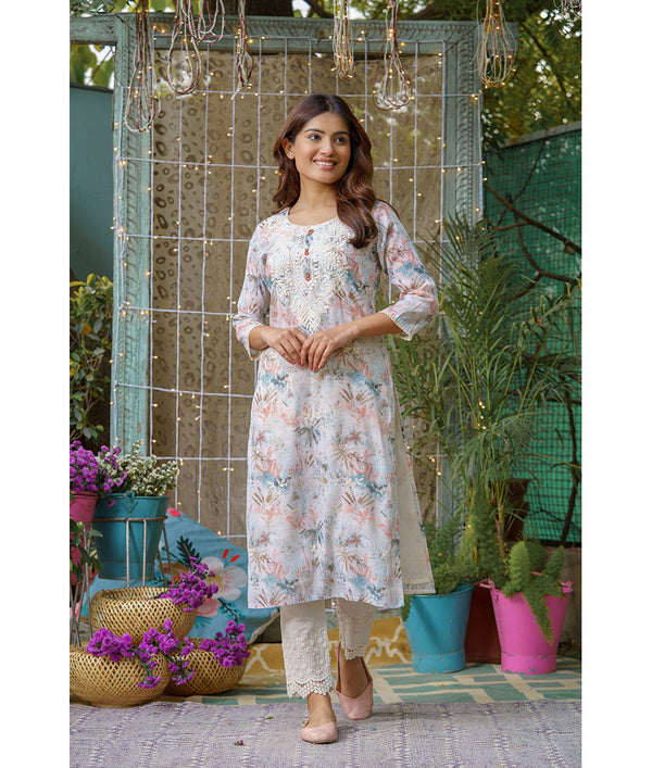 COTTON LINEN KURTI