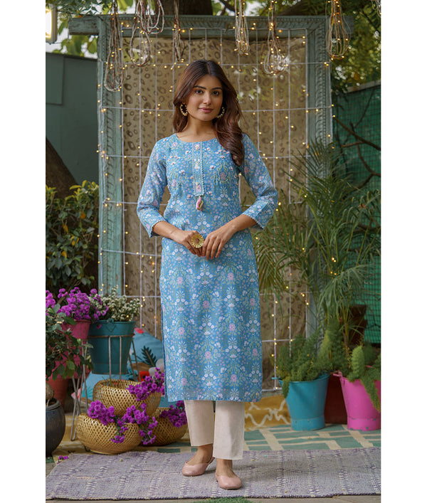 COTTON LINEN KURTI