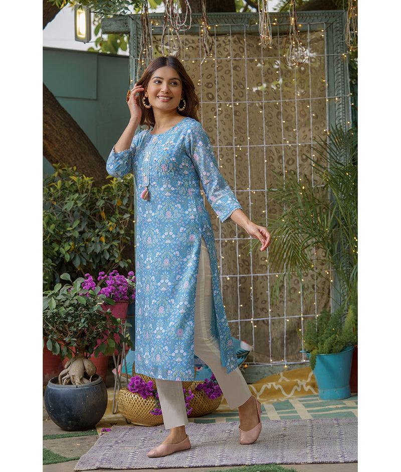 COTTON LINEN KURTI