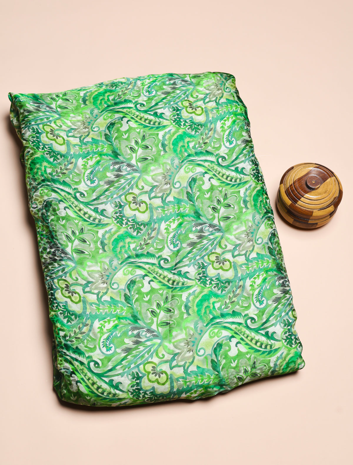 PURE CREPE SILK SELF DESIGN FABRIC - PRE-CUT 4 MTRS PIECE