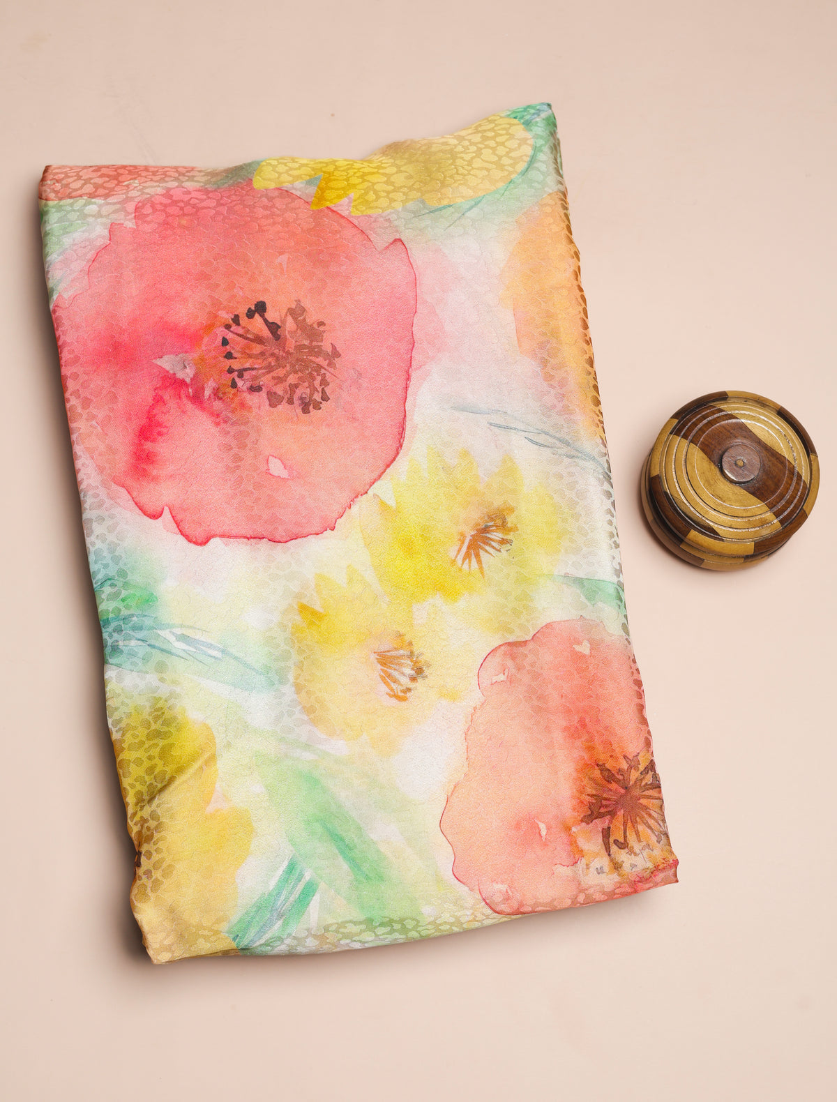 BEMBERG CHIFFON PRINTED FABRIC - PRE-CUT 4 MTRS PIECE