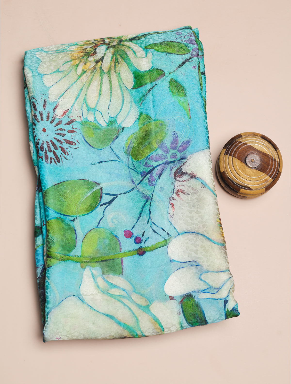 BEMBERG CHIFFON PRINTED FABRIC - PRE-CUT 4 MTRS PIECE
