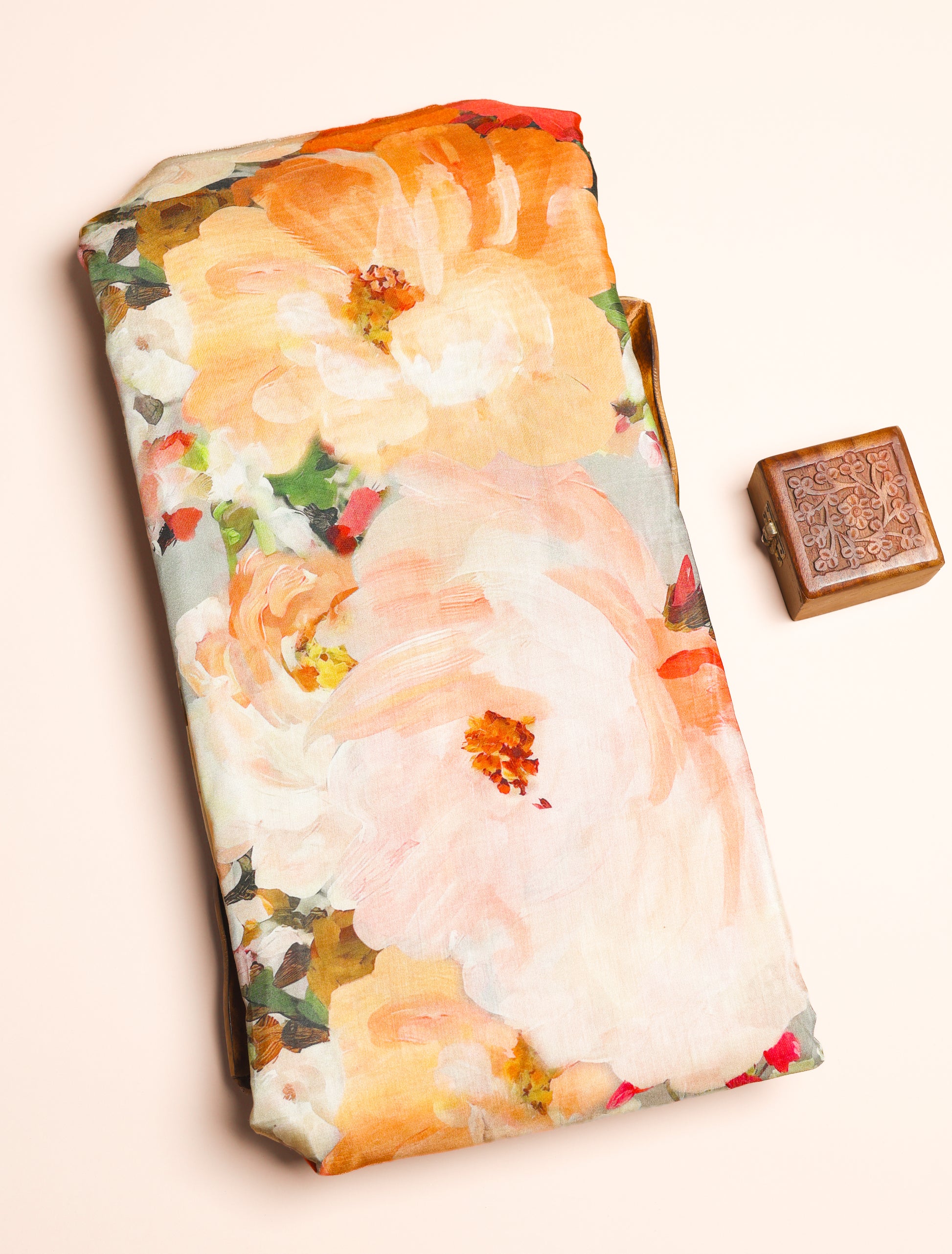 PURE BEMBERG COTTON SILK PRINTED FABRIC