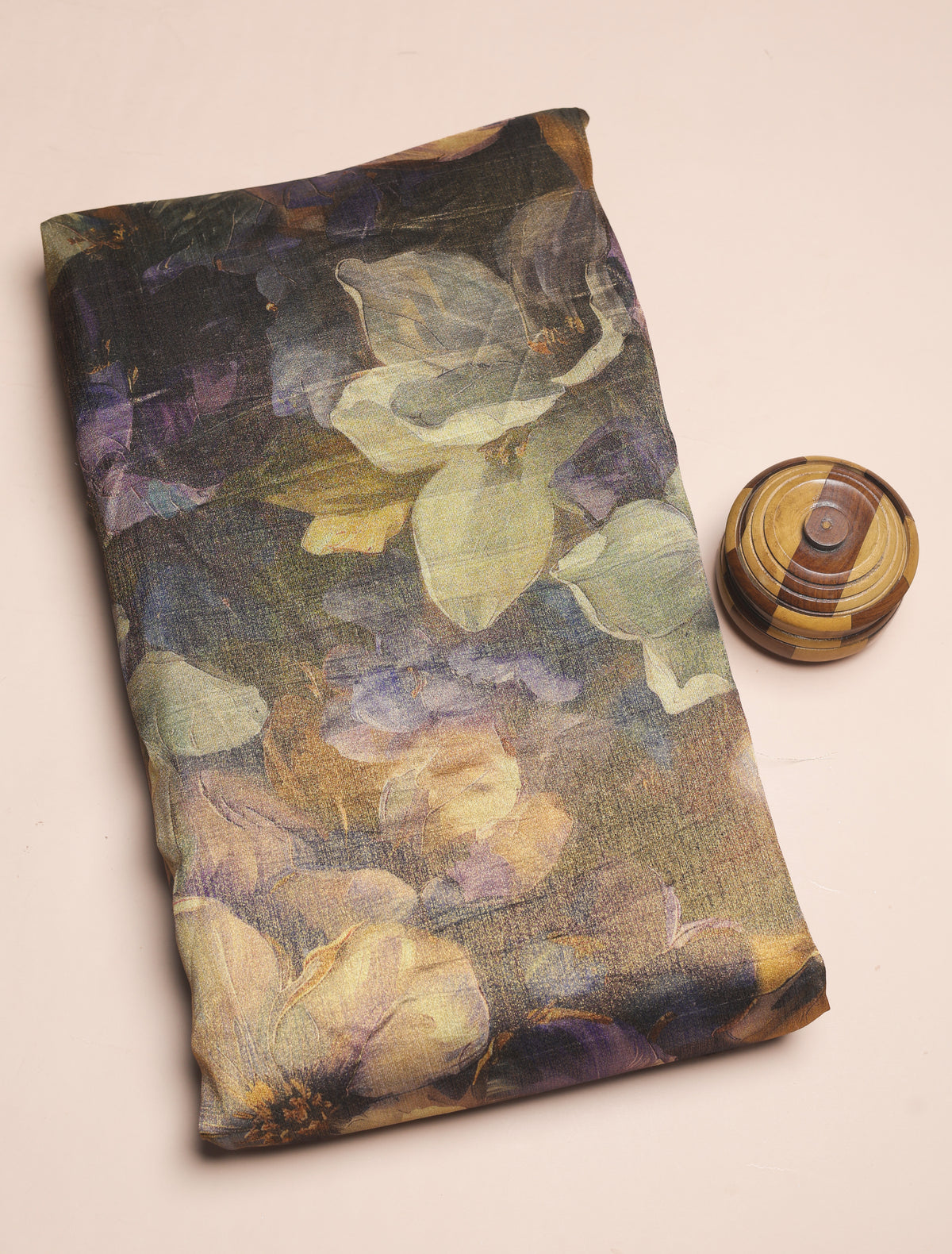 BEMBERG TISSUE SILK PRINTED FABRIC - PRE-CUT 4 MTRS PIECE