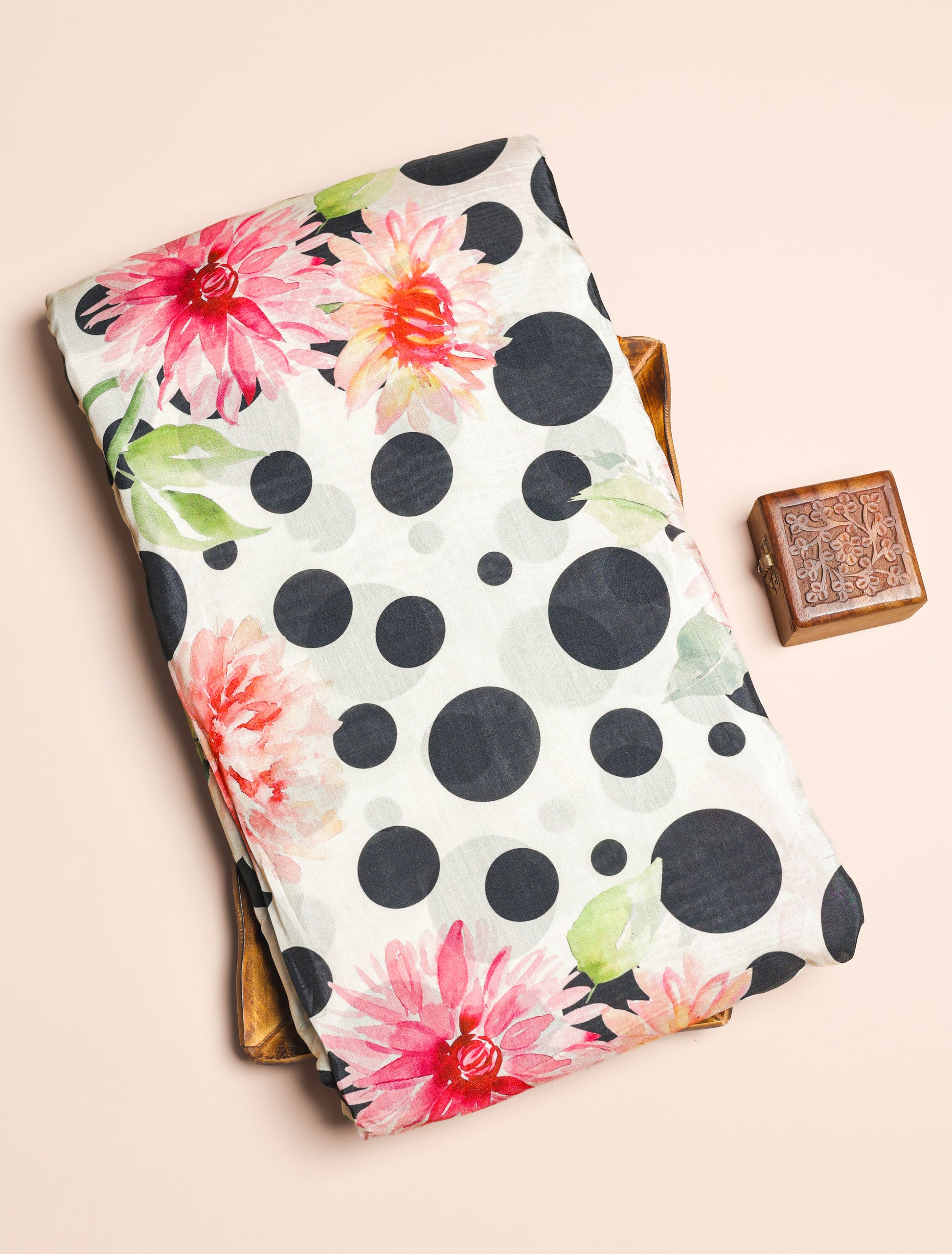 PURE BEMBERG COTTON SILK PRINTED FABRIC