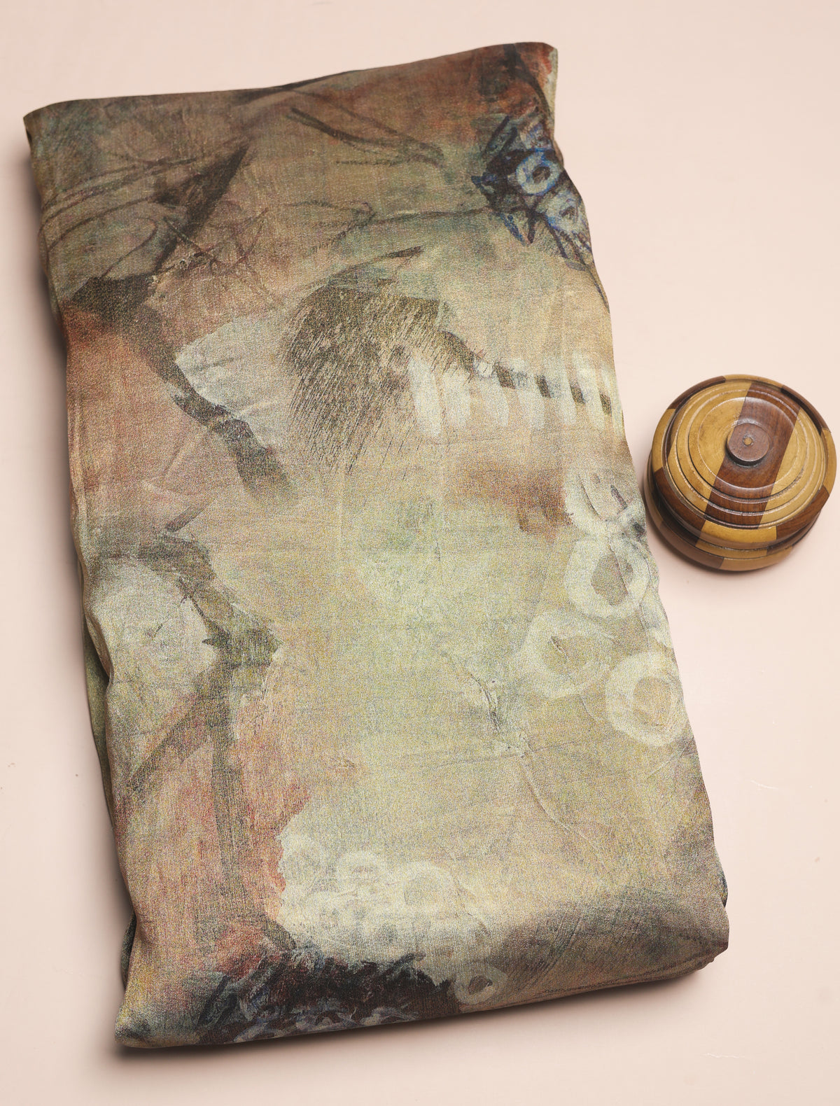BEMBERG TISSUE SILK PRINTED FABRIC - PRE-CUT 4 MTRS PIECE