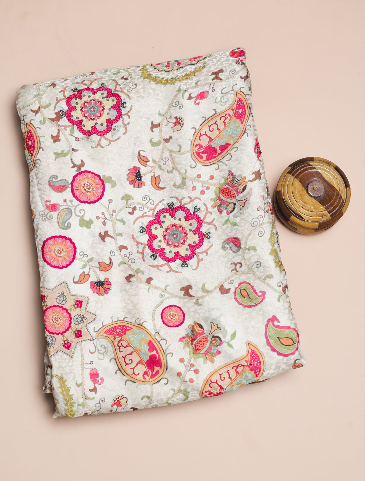 BEMBERG CHIFFON PRINTED FABRIC - PRE-CUT 4 MTRS PIECE