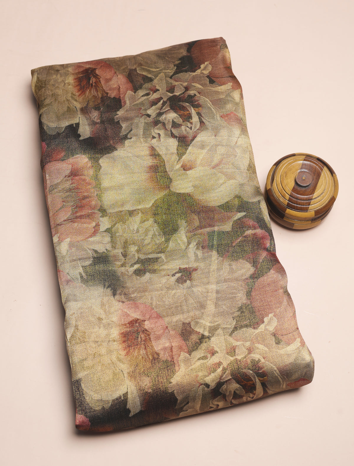 BEMBERG TISSUE SILK PRINTED FABRIC - PRE-CUT 4 MTRS PIECE