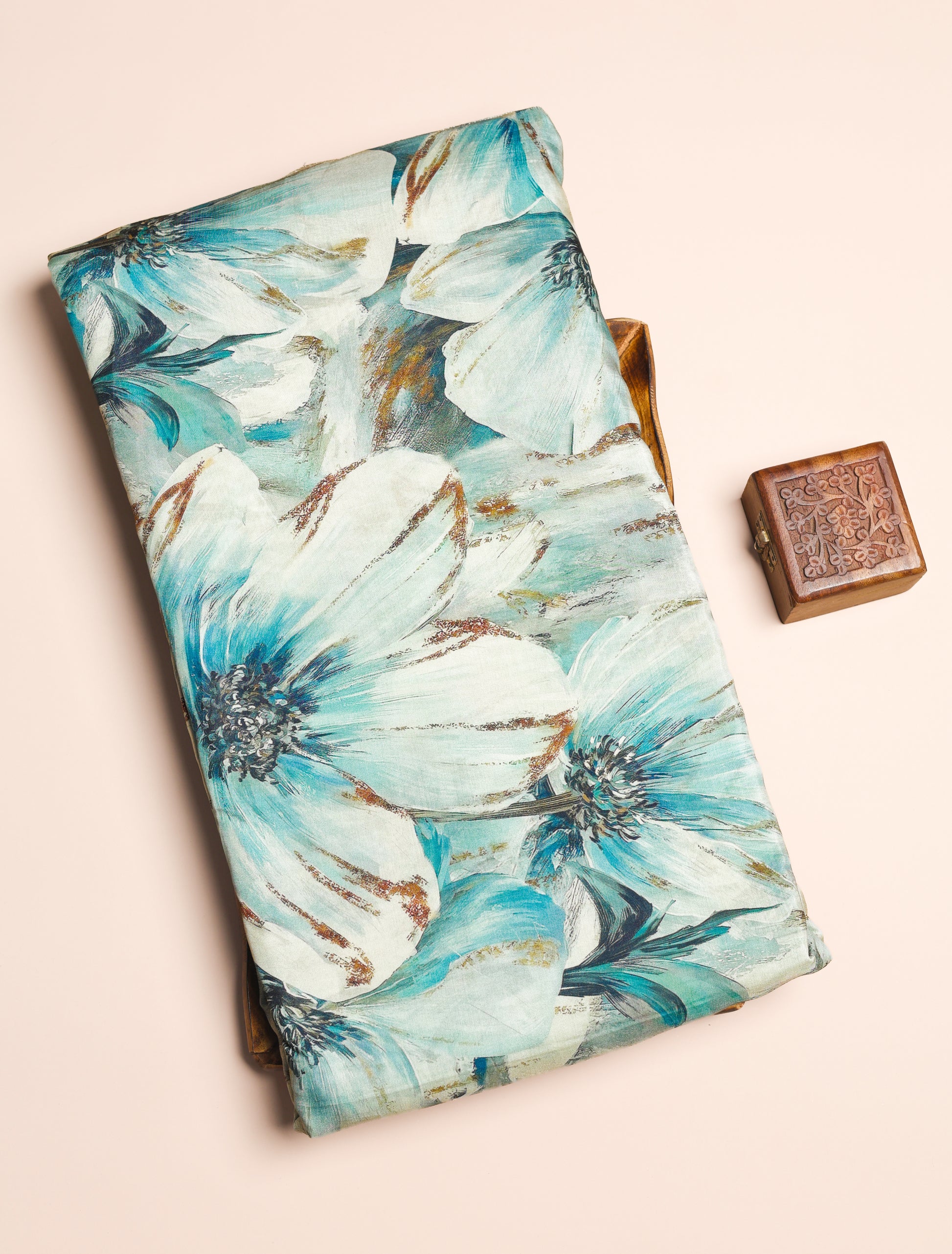 PURE BEMBERG COTTON SILK PRINTED FABRIC