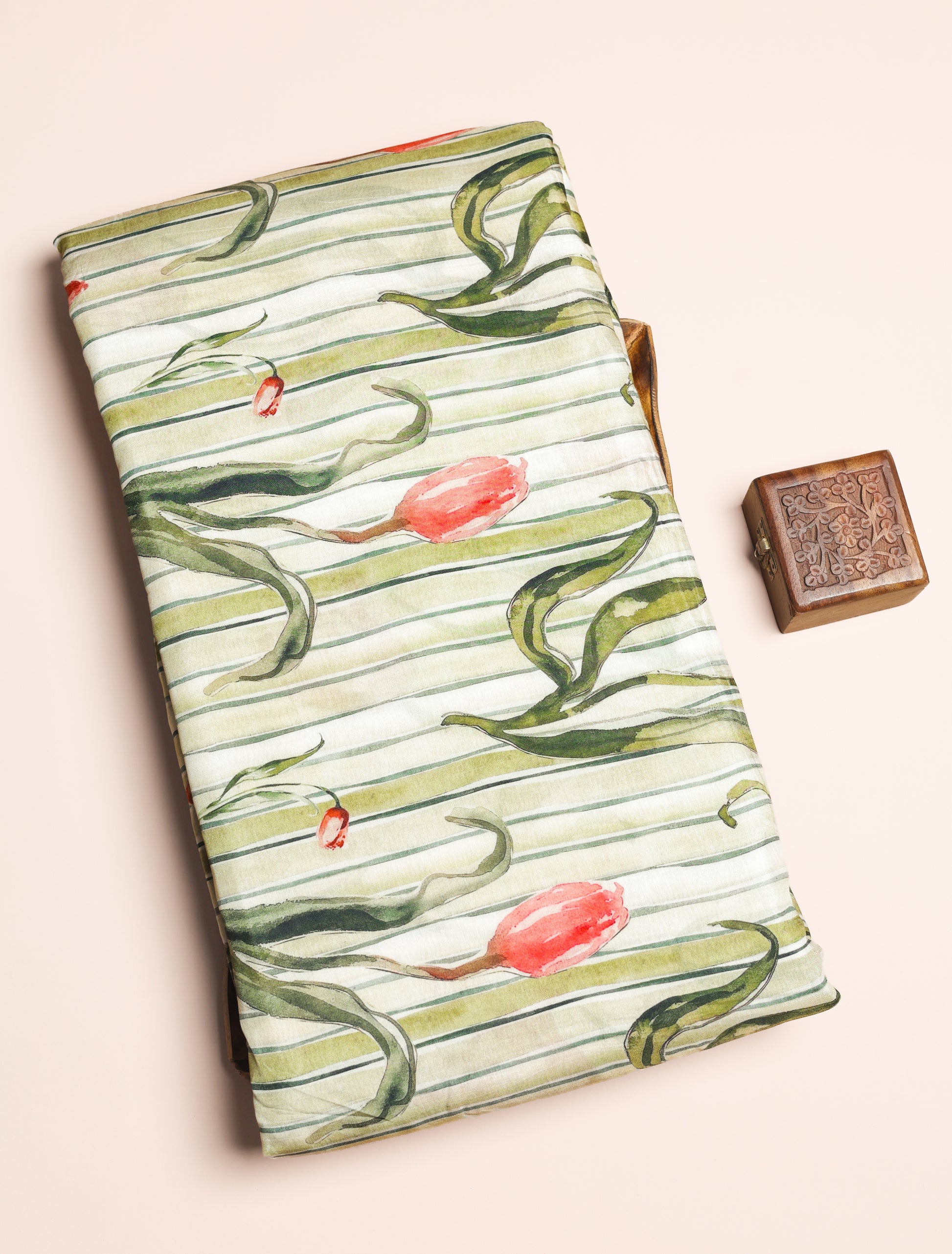 PURE BEMBERG COTTON SILK PRINTED FABRIC