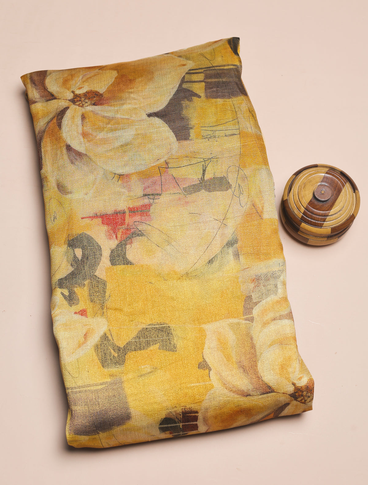 BEMBERG TISSUE SILK PRINTED FABRIC - PRE-CUT 4 MTRS PIECE