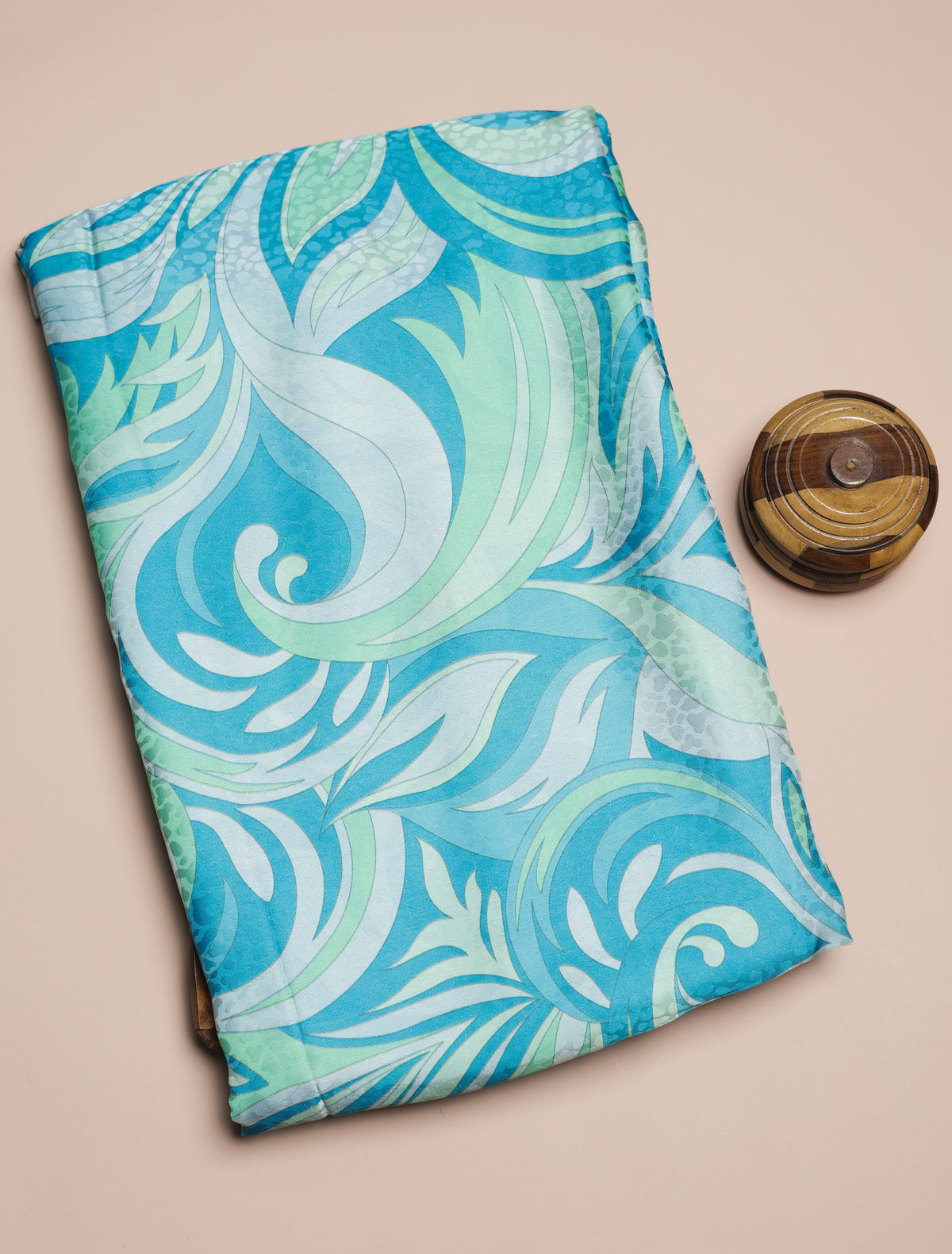 PURE CREPE SILK SELF DESIGN FABRIC - PRE-CUT 4 MTRS PIECE