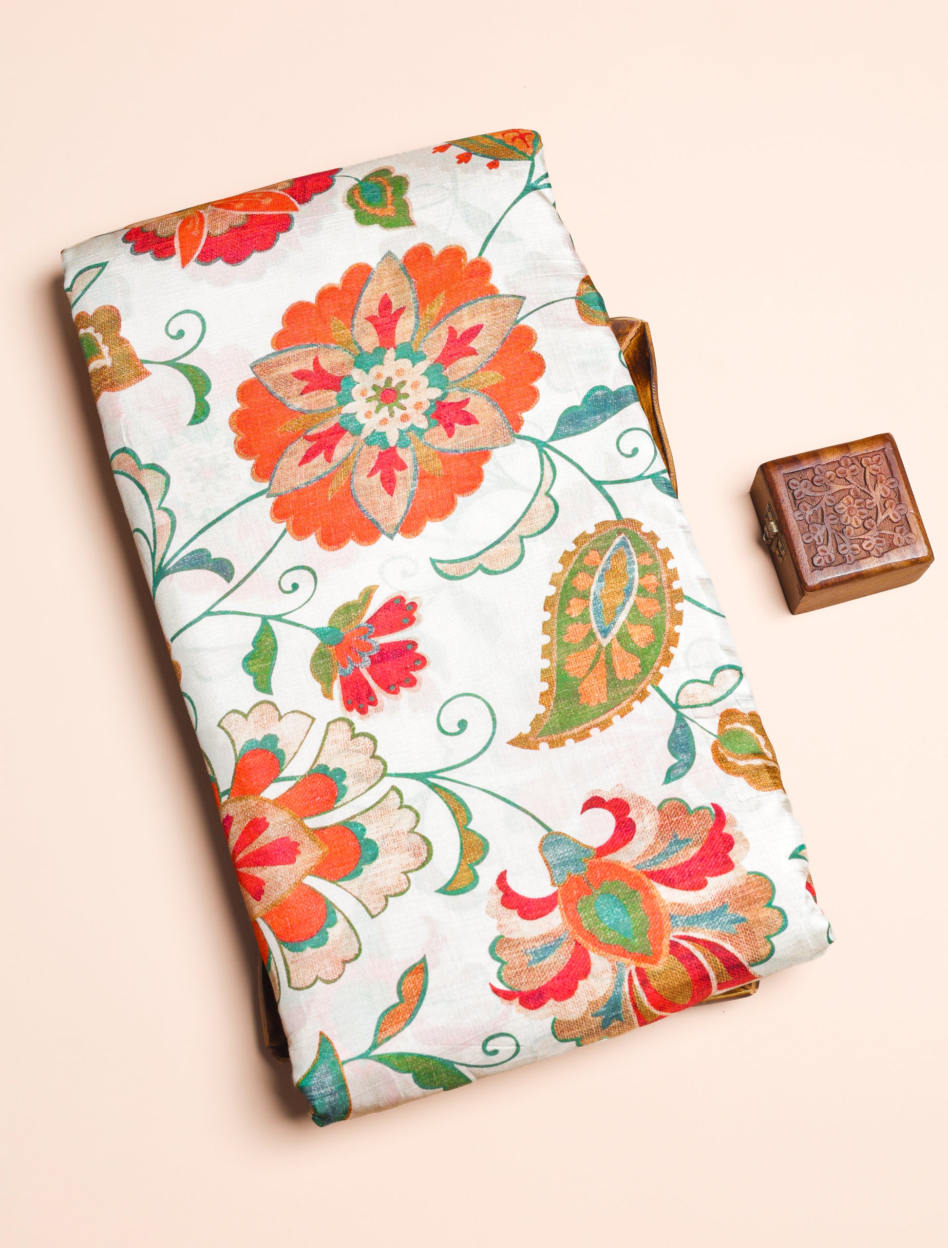 PURE BEMBERG COTTON SILK PRINTED FABRIC