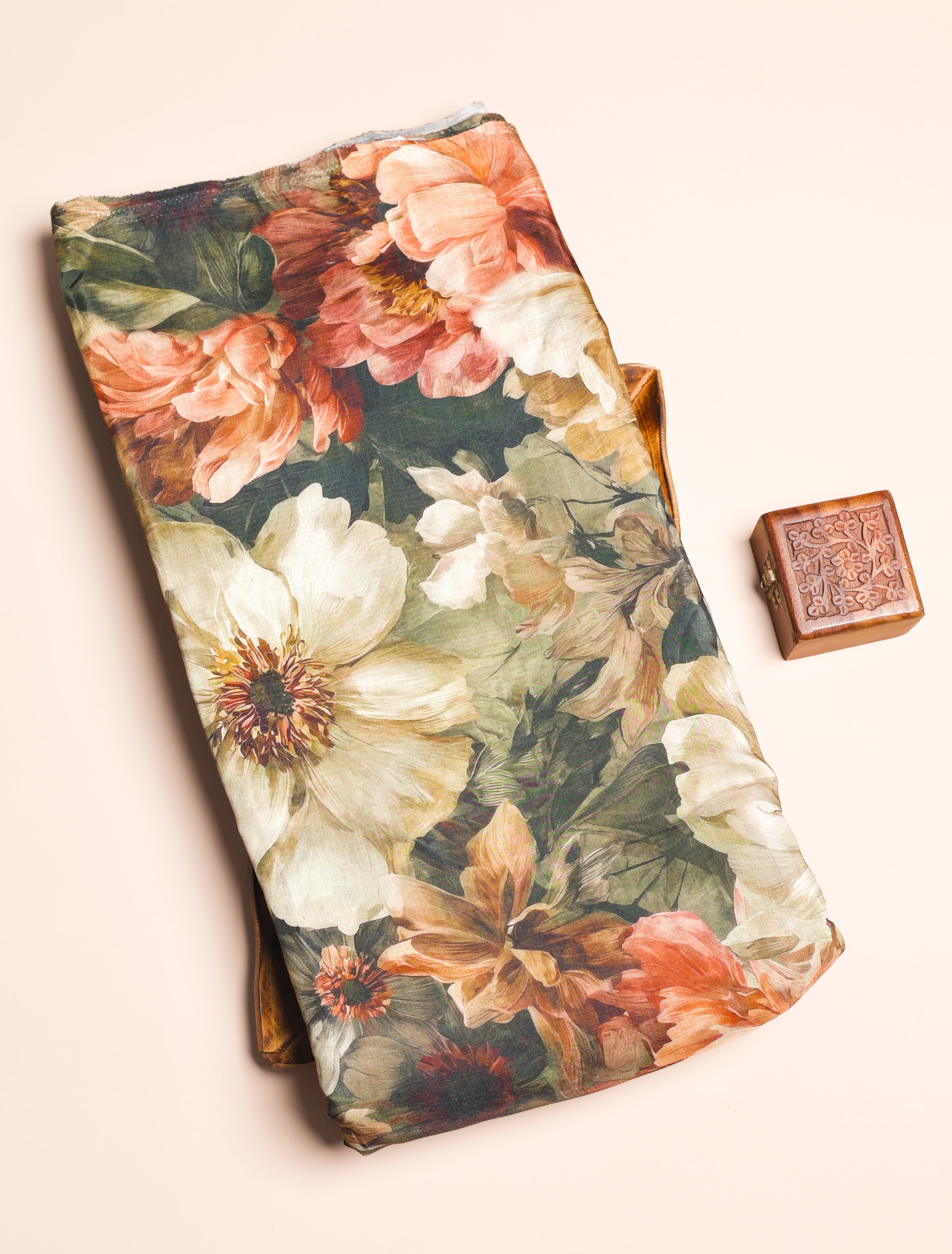 PURE BEMBERG COTTON SILK PRINTED FABRIC