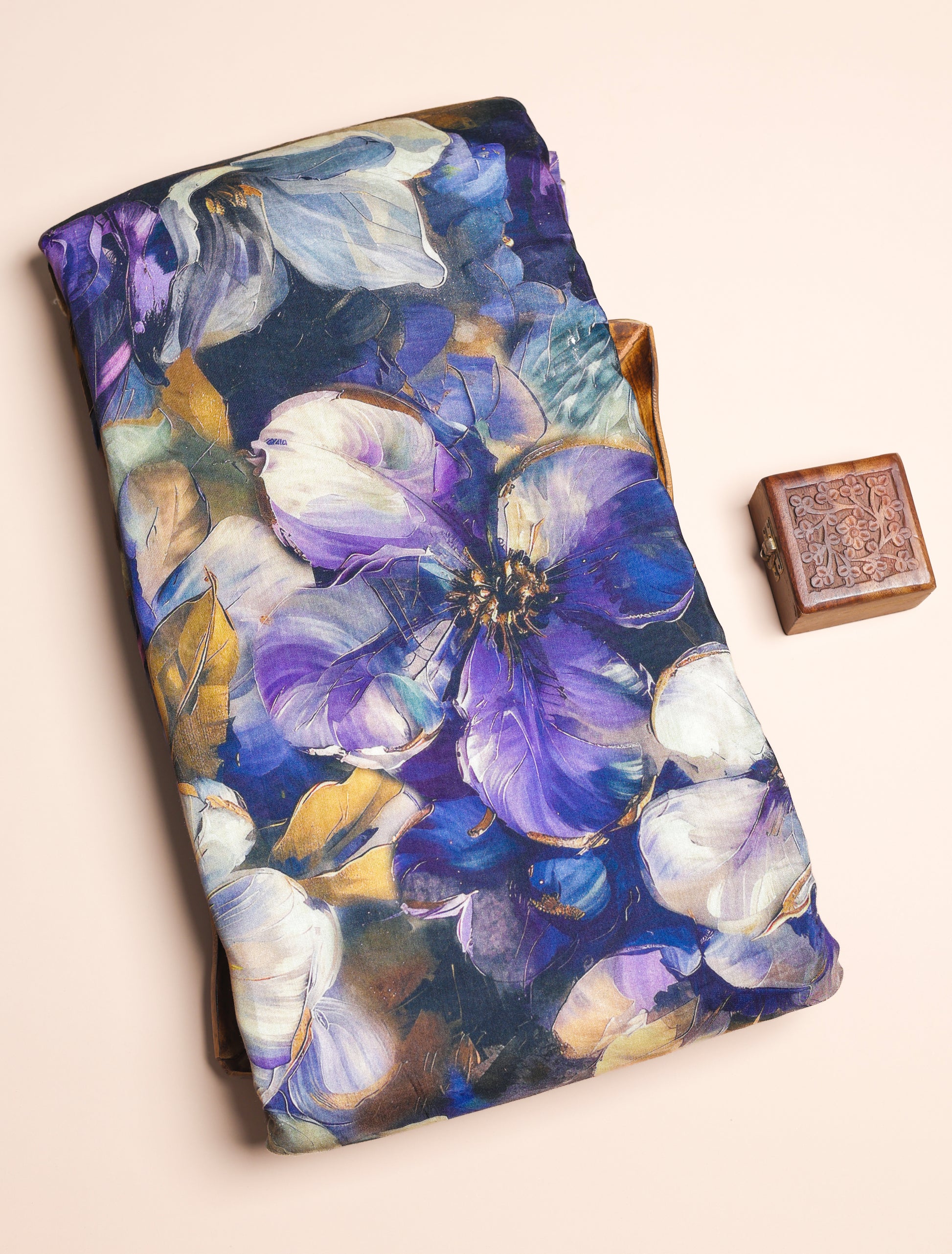 PURE BEMBERG COTTON SILK PRINTED FABRIC