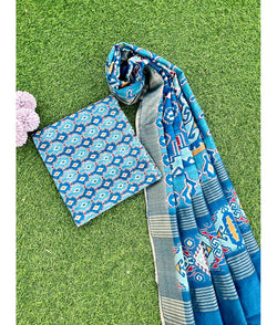 Semi Tussar Ikat Suit Sets