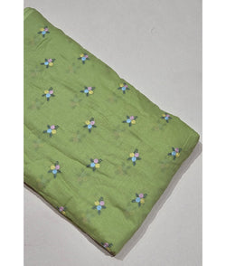 Cotton Mul Embroidered Fabric