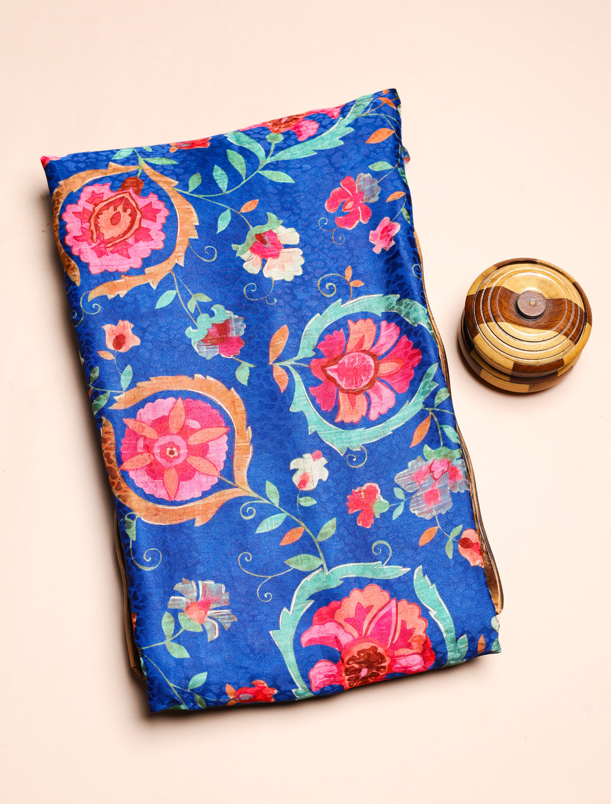 PURE CREPE SILK SELF DESIGN FABRIC - PRE-CUT 4 MTRS PIECE