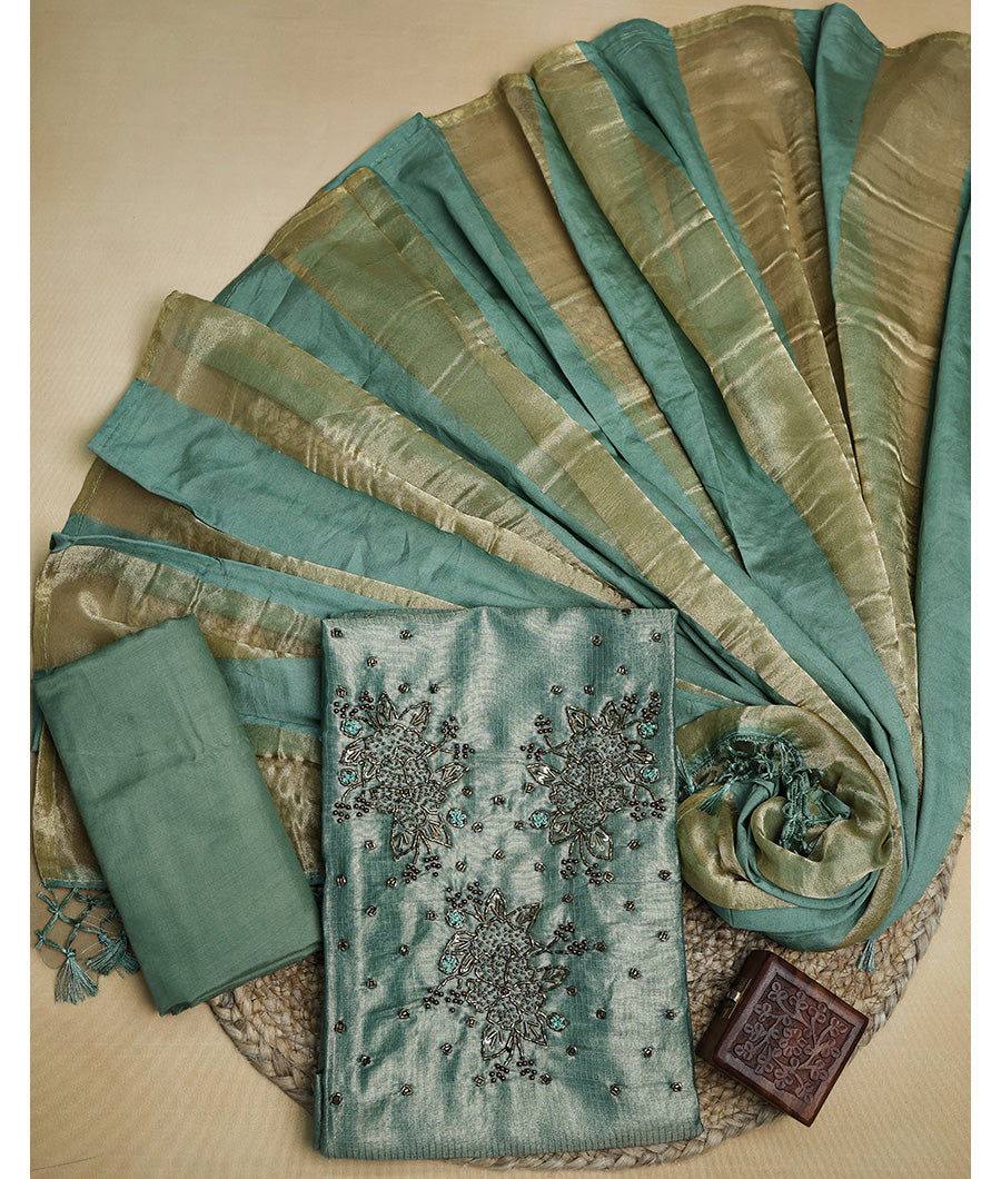 VISCOSE SILK CHECKED SUIT SET