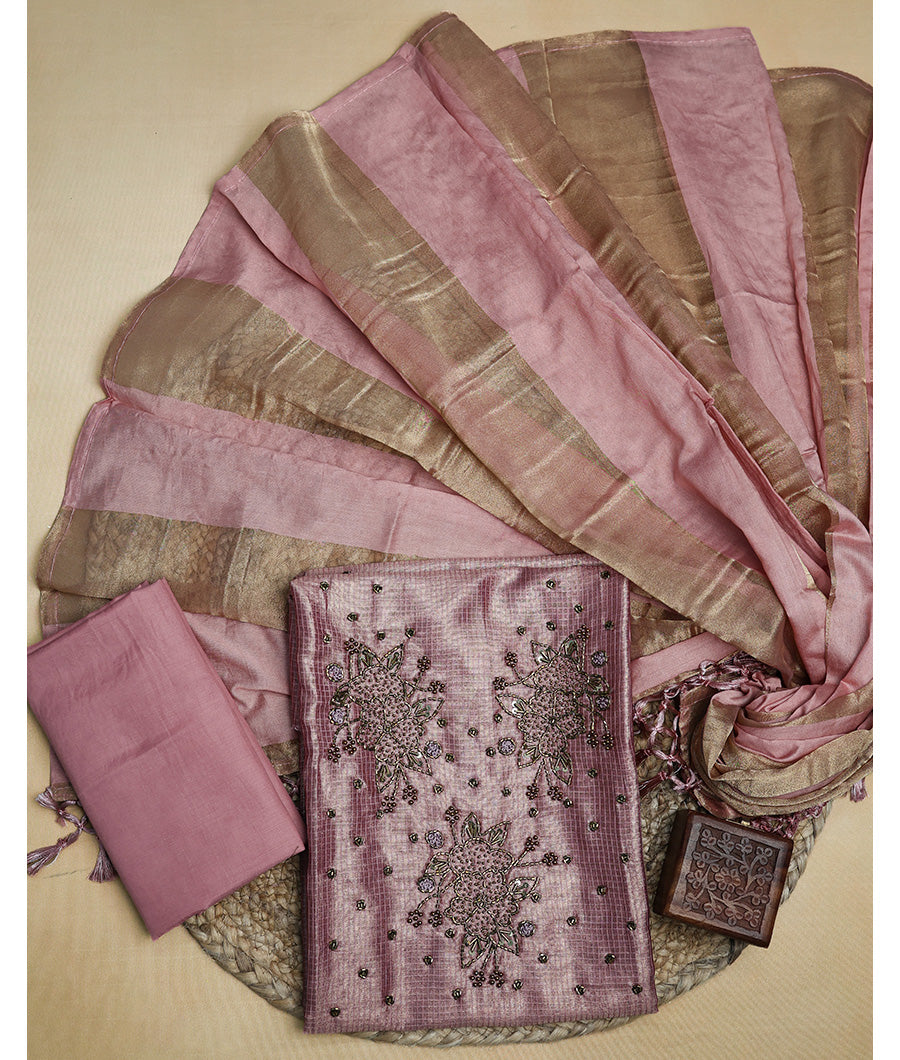 VISCOSE SILK CHECKED SUIT SET