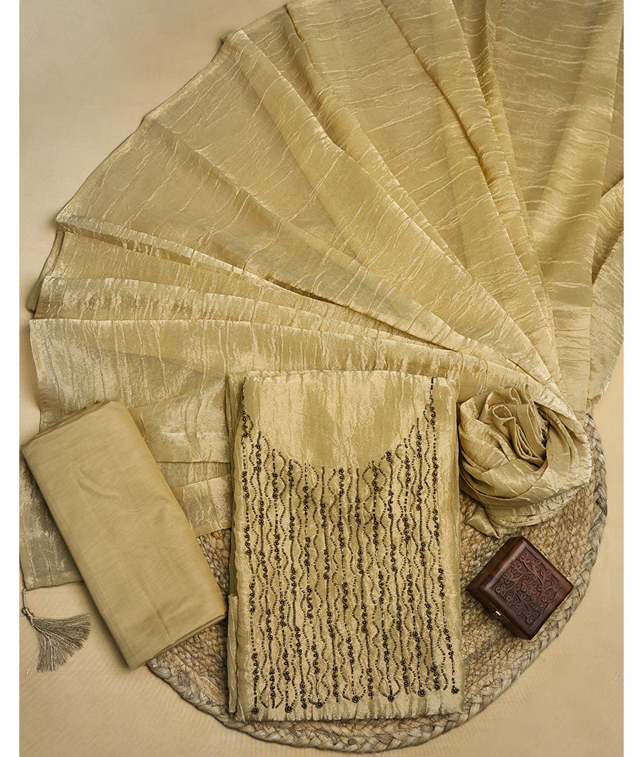 VISCOSE SHIMMER SILK HANDWORK SUIT SET