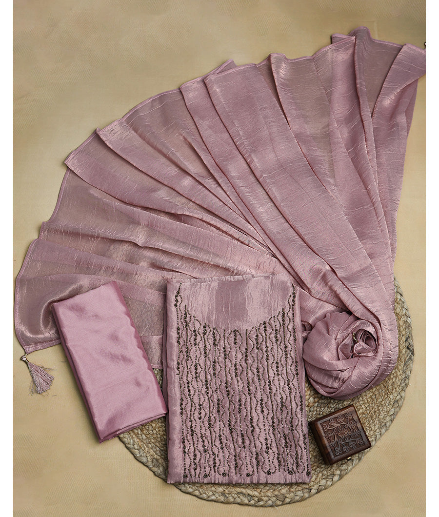 VISCOSE SHIMMER SILK HANDWORK SUIT SET