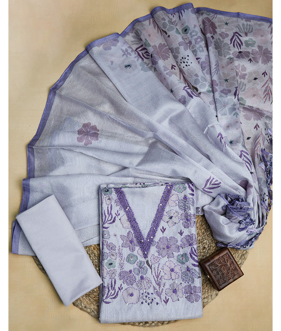 VISCOSE SILK HANDWORK SUIT SET