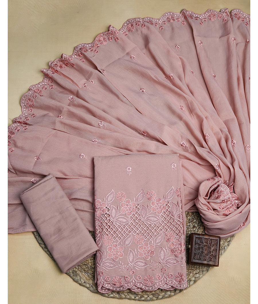 COTTON SILK EMBROIDERED SUIT SET