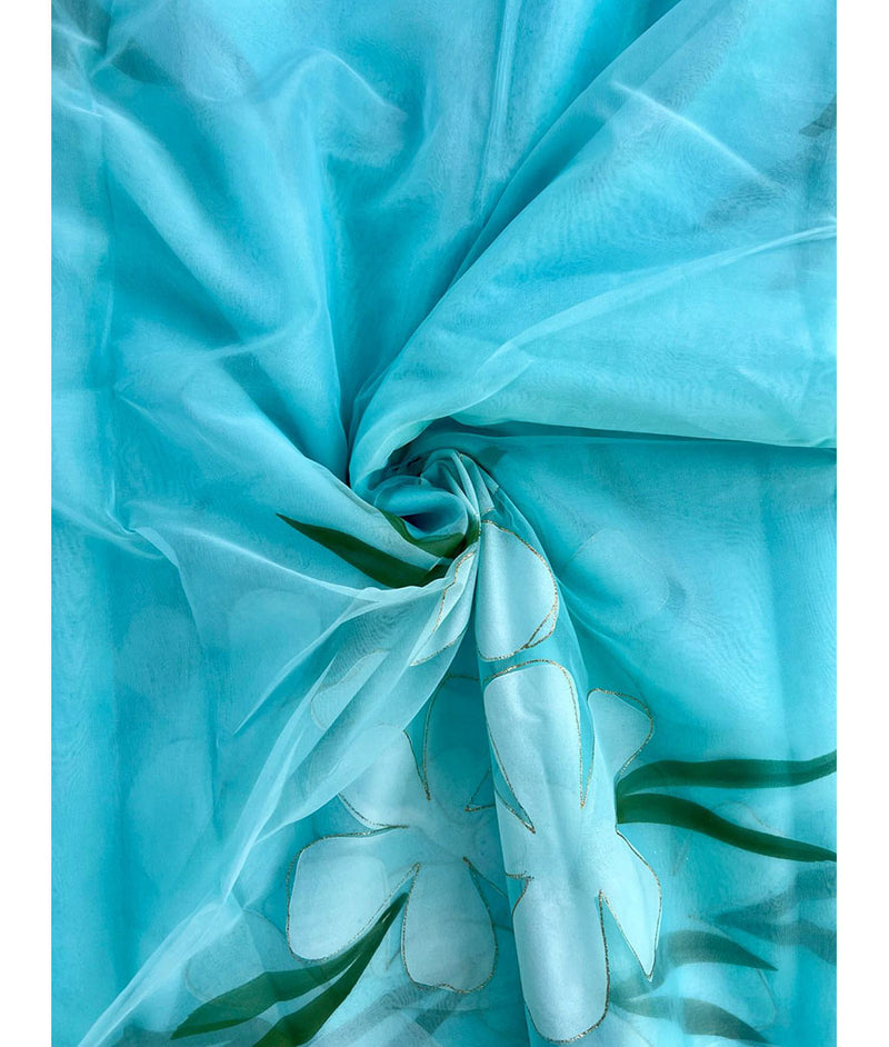 ORGANZA BRUSH PAINTED FABRIC