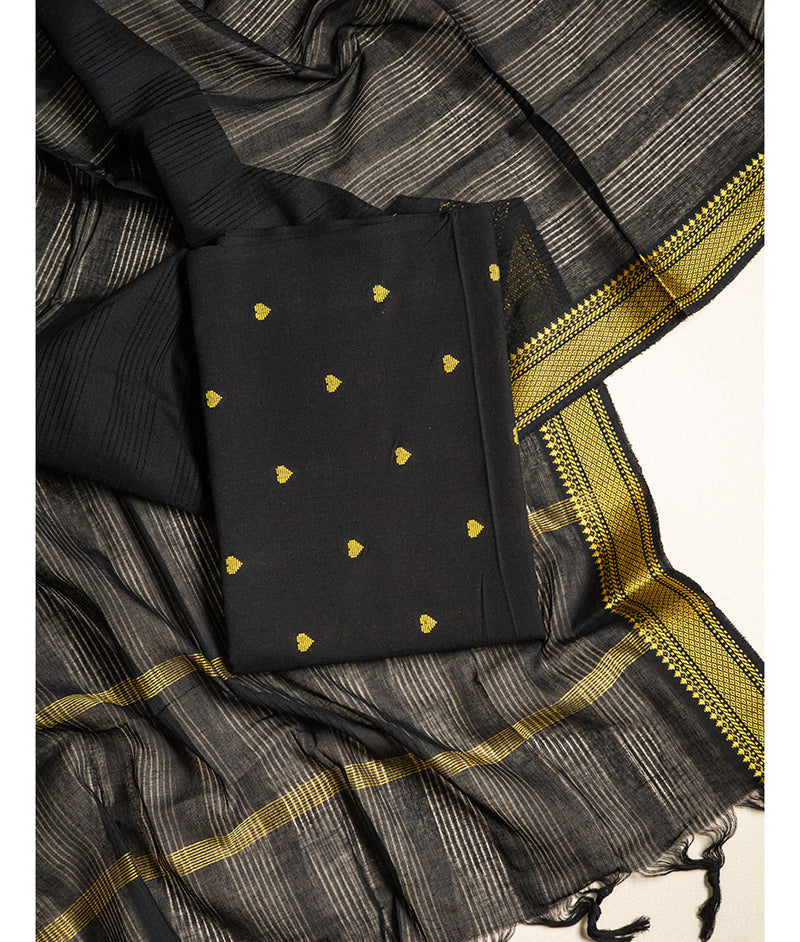 COTTON WOVEN TOP WITH COTTON DUPATTA