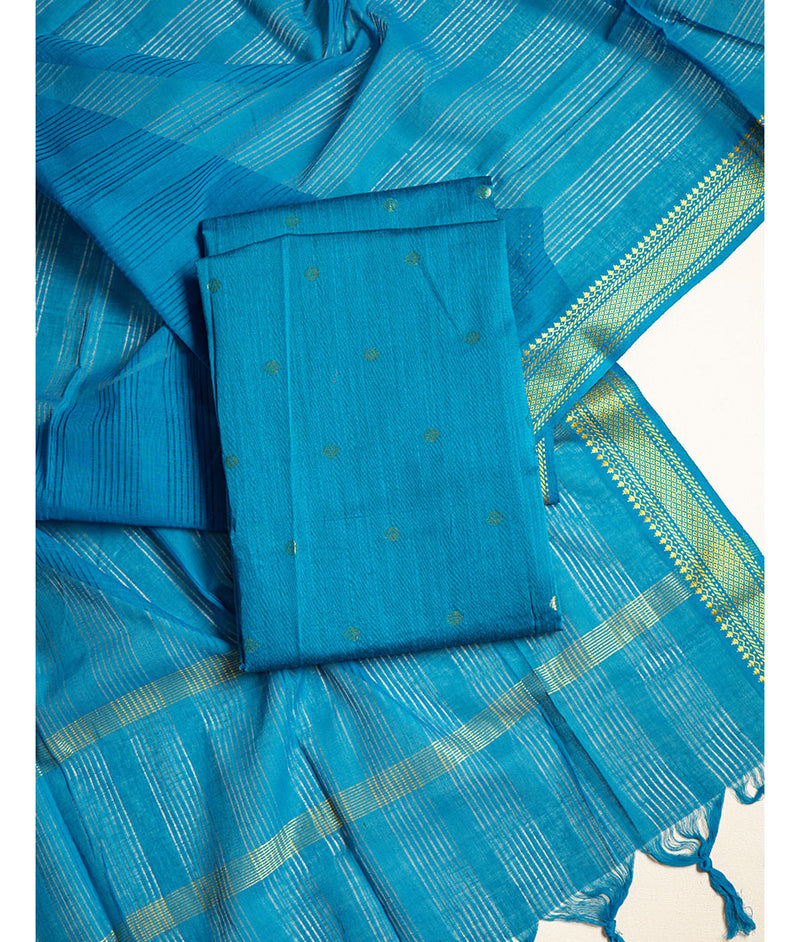 DUPION SILK TOP WITH COTTON DUPATTA
